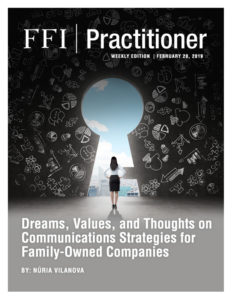 Dreams, Values, and Thoughts on Communications Strategies for Family-Owned Companies
