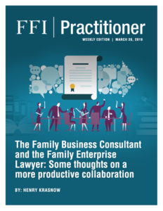 The Family Business Consultant and the Family Enterprise Lawyer